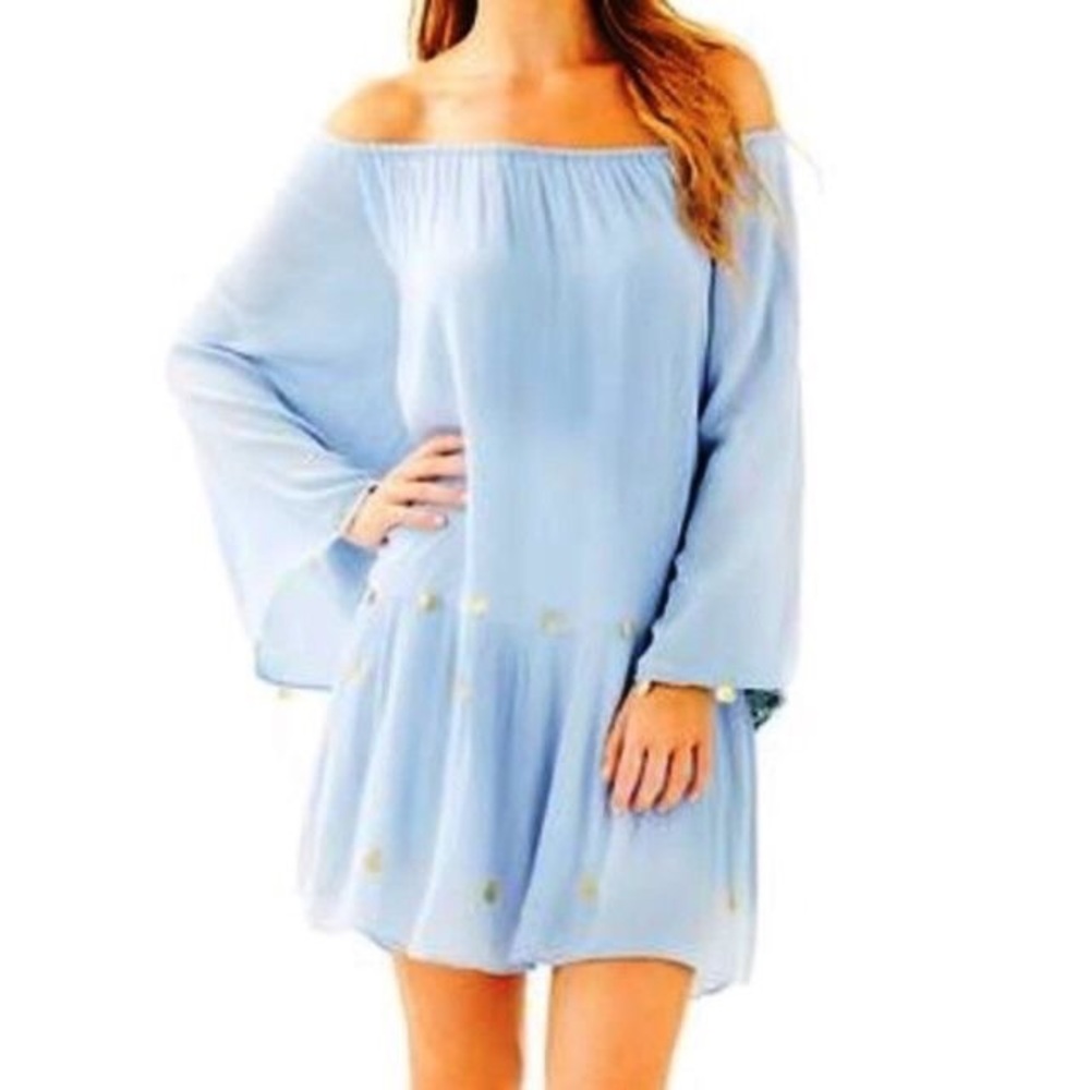 Lilly Pulitzer Delaney Tunic Dress Boho Gypsy Blue